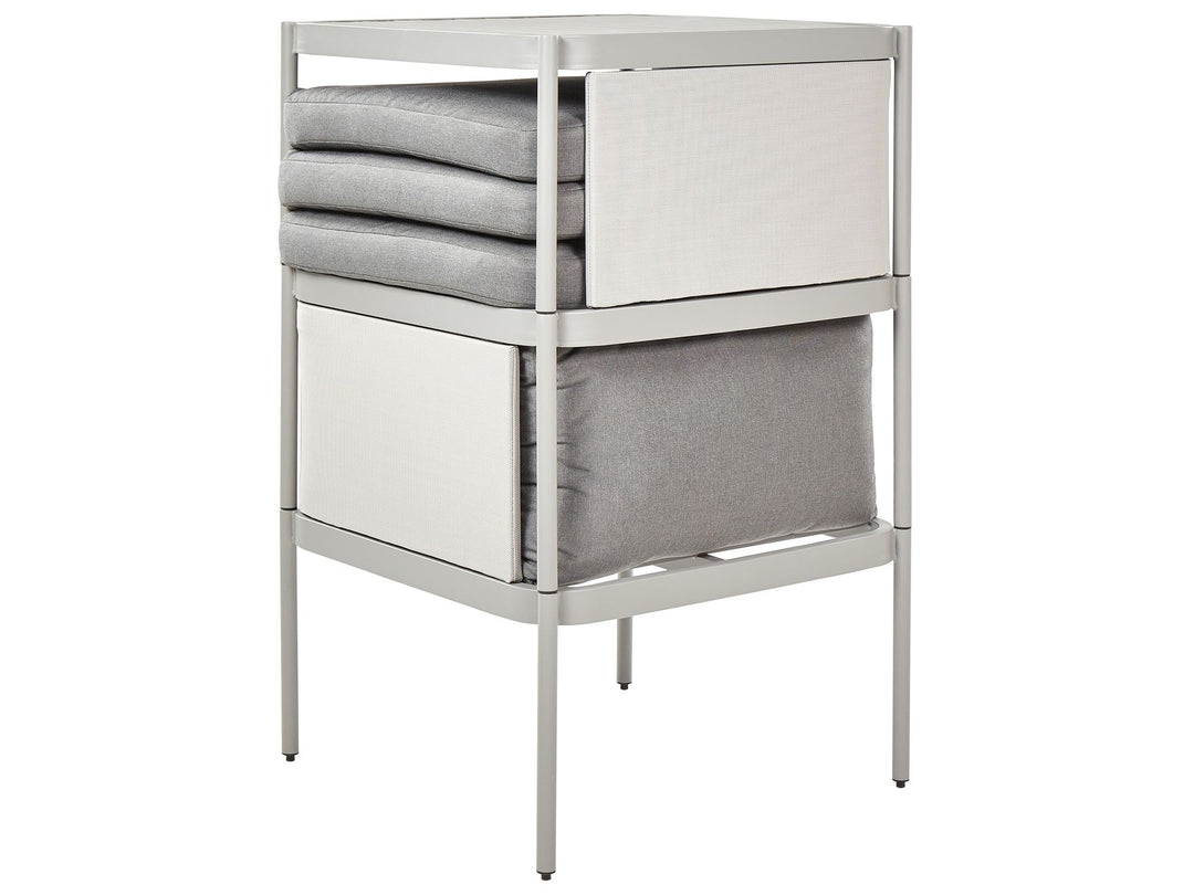 Terracina Garden Lounge Set with Table 2 Seater Metal Light Grey