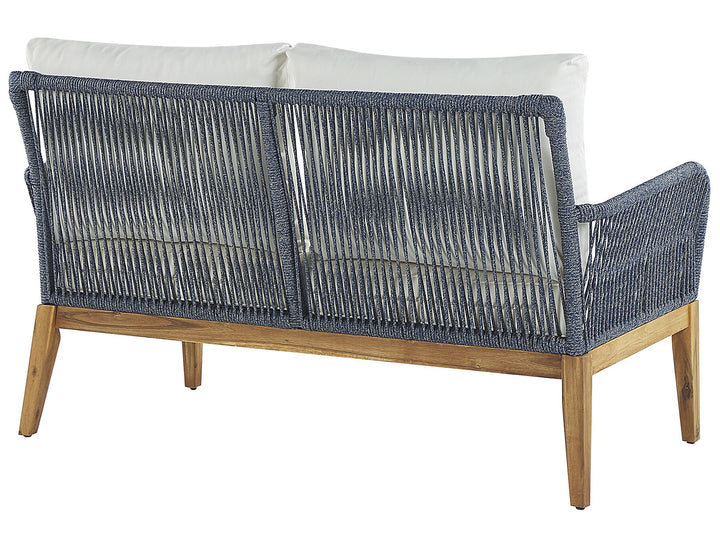 Merano Garden Lounge Set with Table 4 Seater Acacia Wood Off-White