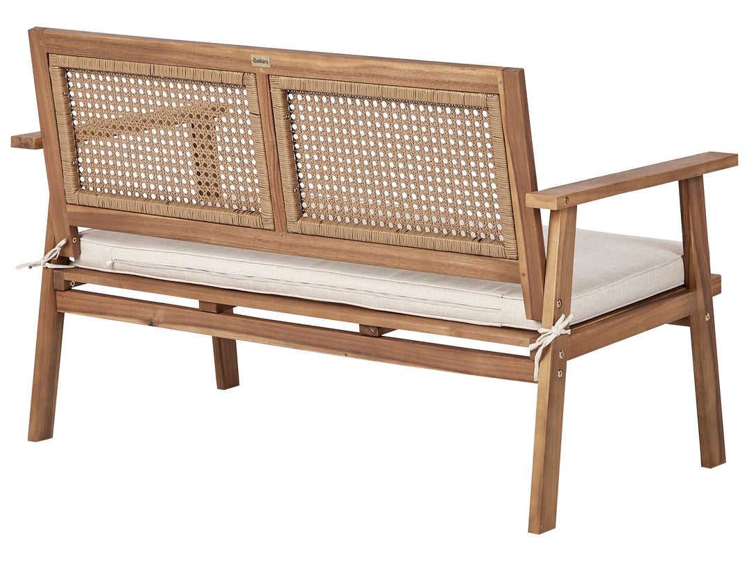 Arenella Garden Lounge Set with Table 4 Seater Certified Acacia Wood Light Beige