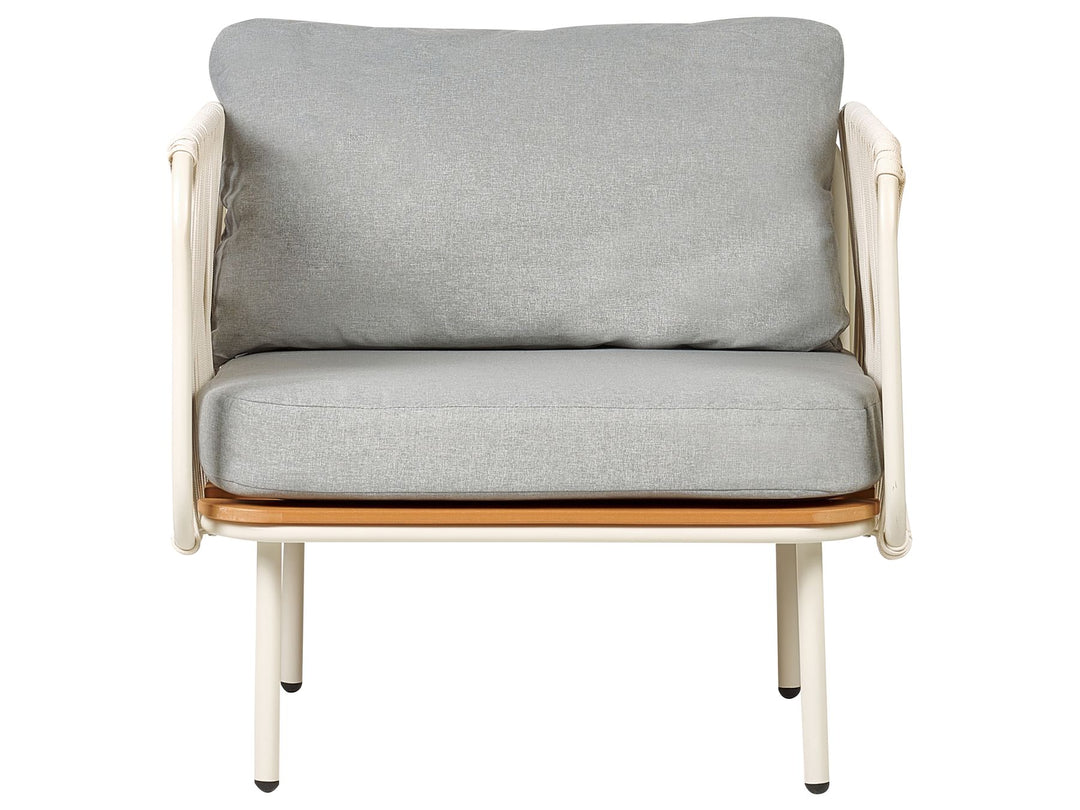 Senise Garden Lounge Set with Table 2 Seater Metal Grey