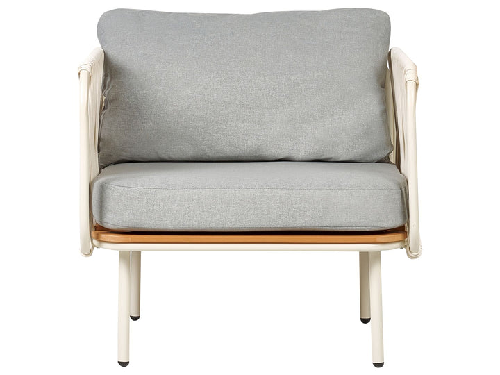 Senise Garden Lounge Set with Table 2 Seater Metal Grey