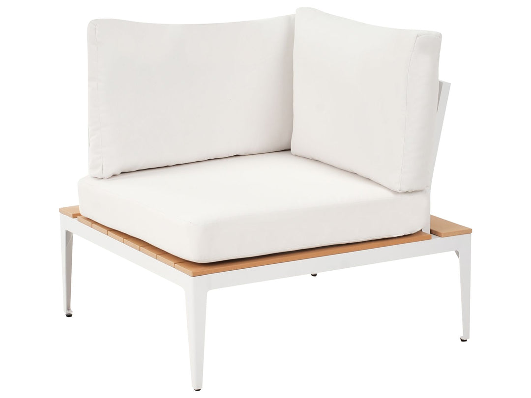 Positano Garden Corner Sofa with Table 5 Seater Off-White