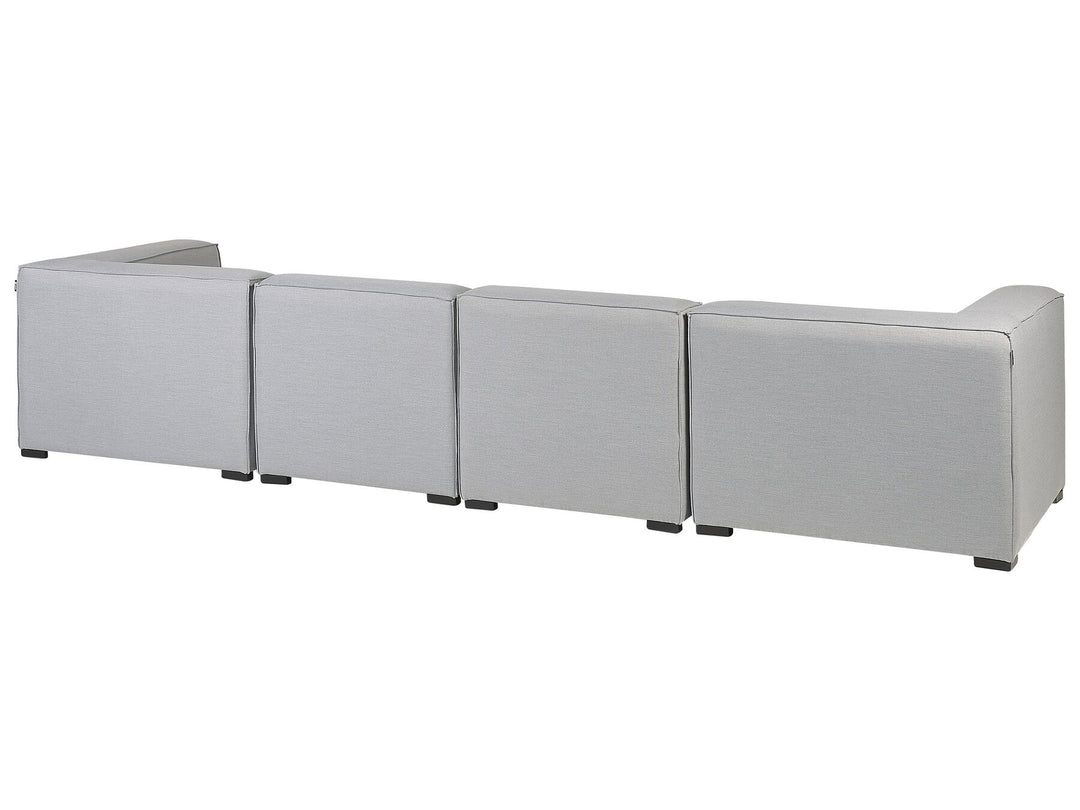 Arezzo Garden Sofa with Ottoman 4 Seater Modular Light Grey