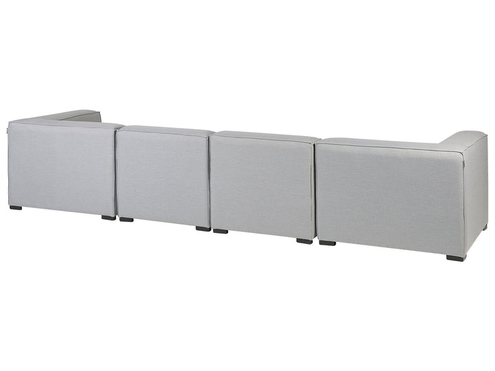 Arezzo Garden Sofa with Ottoman 4 Seater Modular Light Grey