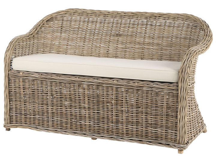 Susua Garden Sofa with Ottoman 2 Seater Rattan Natural