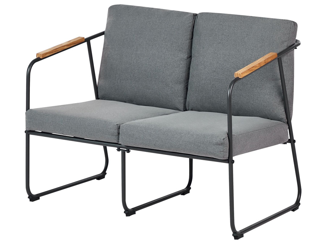 Vezzana Garden Lounge Set with Table 4 Seater Metal Grey