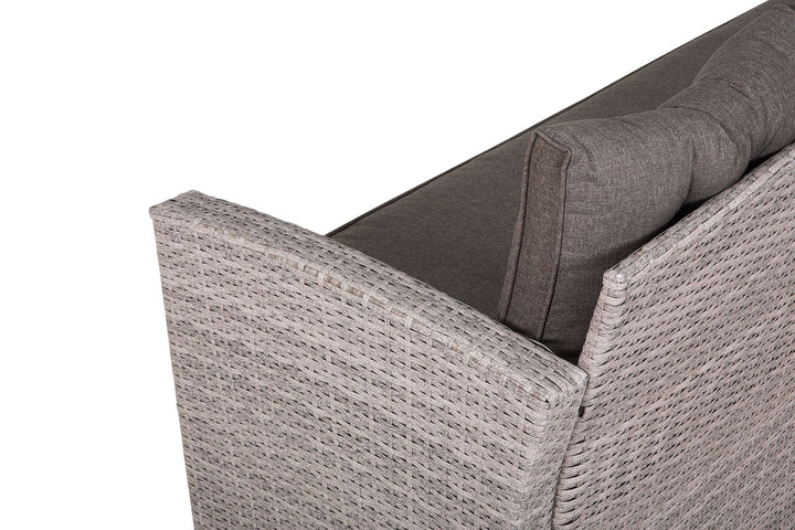 Viterbo Garden Lounge Set with Table 8 Seater with Cushions PE Rattan Grey