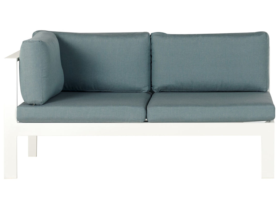 Messina Garden Corner Sofa with Table 5 Seater Left Hand Metal Green