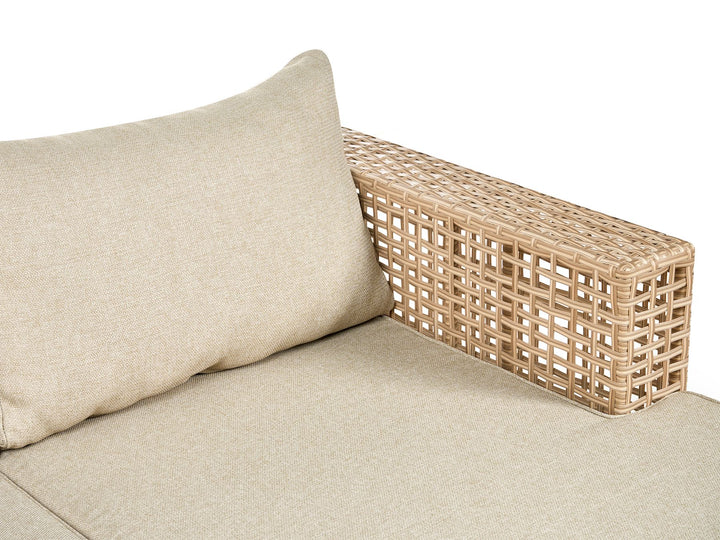 Calasetta Garden Lounge Set with Table 4 Seater Left Hand PE Rattan Beige