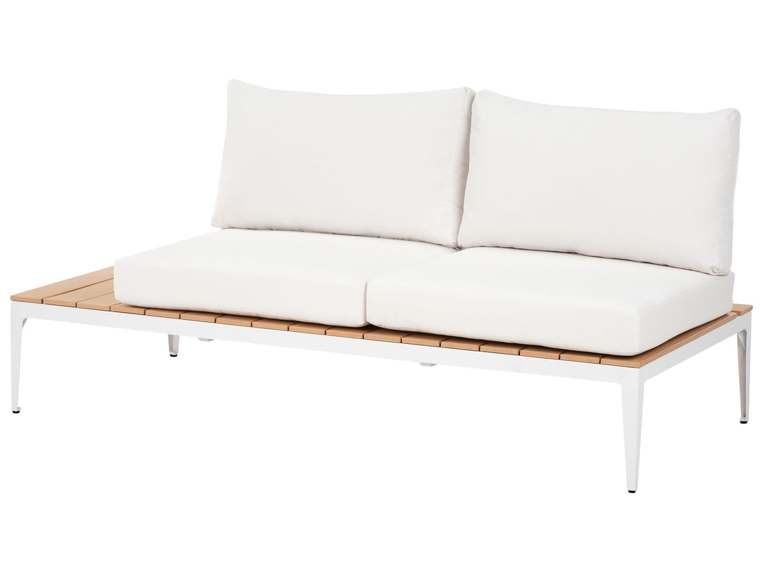 Positano Garden Corner Sofa with Table 5 Seater Off-White