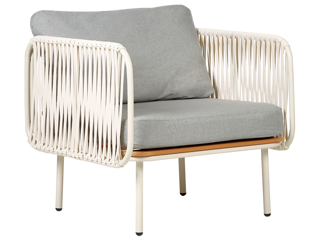 Senise Garden Lounge Set with Table 2 Seater Metal Grey