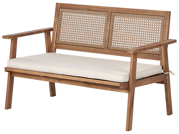 Arenella Garden Lounge Set with Table 4 Seater Certified Acacia Wood Light Beige