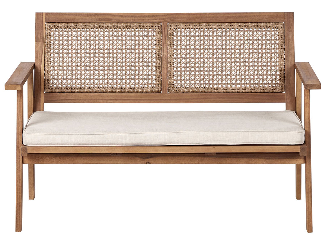 Arenella Garden Lounge Set with Table 4 Seater Certified Acacia Wood Light Beige
