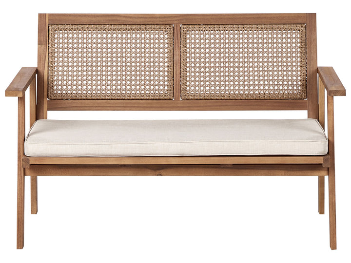 Arenella Garden Lounge Set with Table 4 Seater Certified Acacia Wood Light Beige