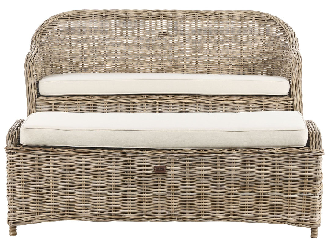 Susua Garden Sofa with Ottoman 2 Seater Rattan Natural