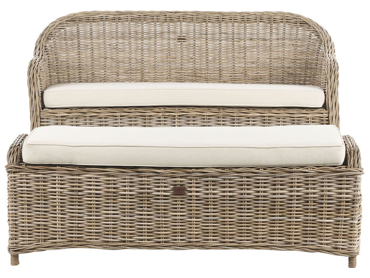 Susua Garden Sofa with Ottoman 2 Seater Rattan Natural