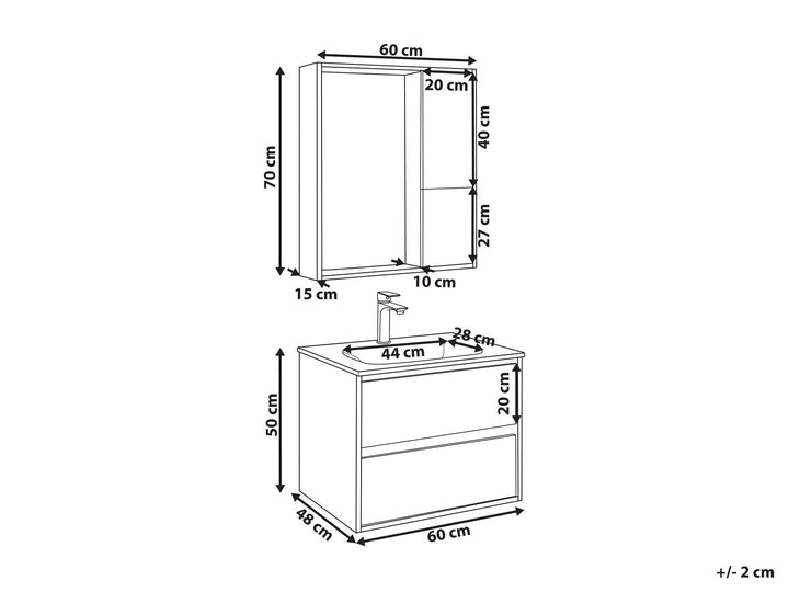 Bathroom Vanity Set Grey Tereuel