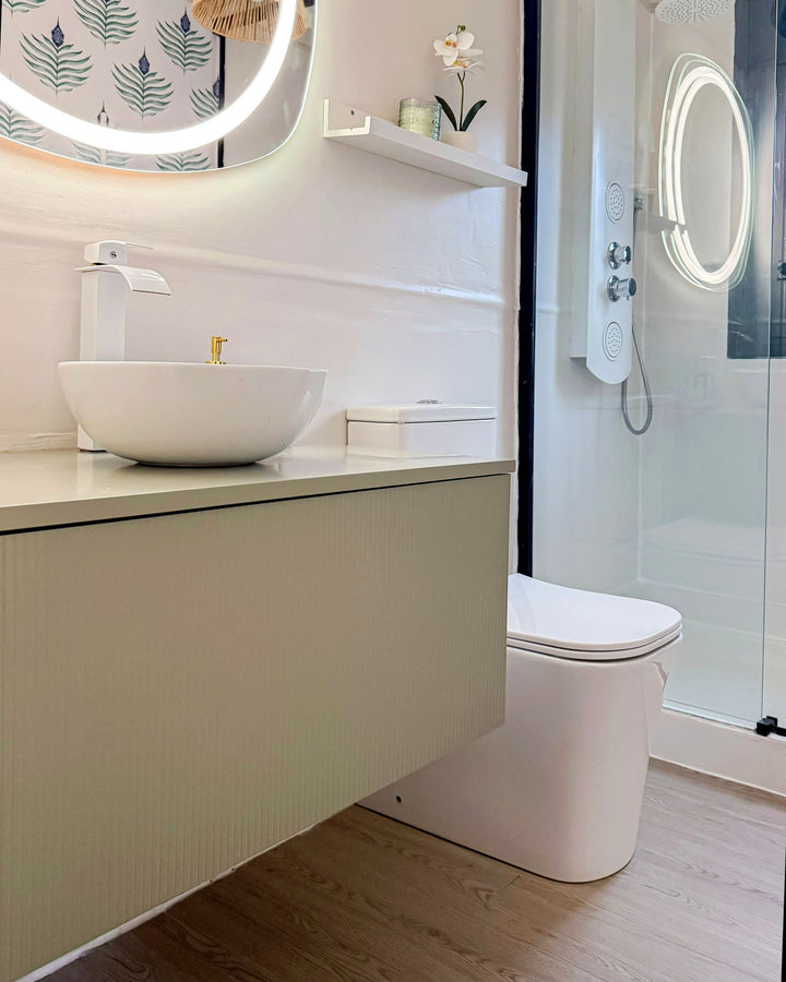 Wall Mounted Washbasin Cabinet 80 cm Light Green  Alzira