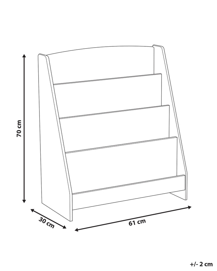 4 Tier Bookcase Engineered Wood 70 cm Pastel Pink Sonya