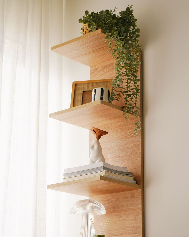 Wall Bookshelf 190 cm Light Brown Yadira