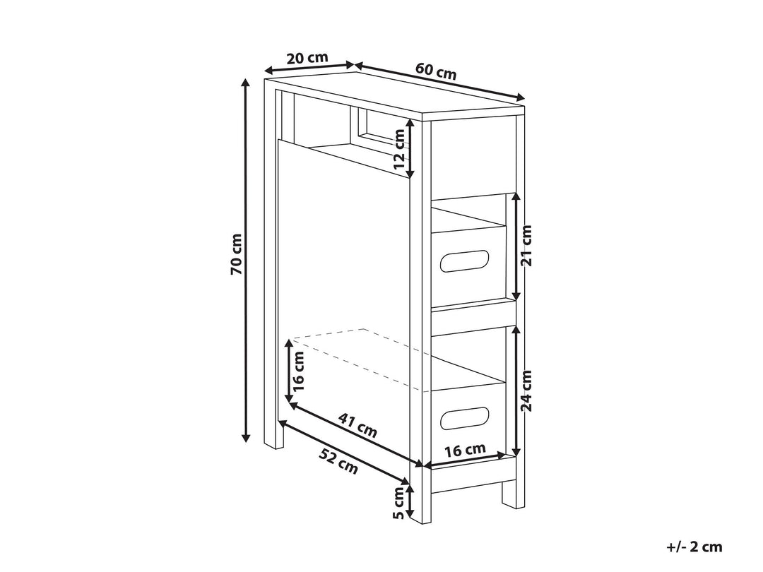 Bathroom Cabinet 20 cm White Cachi
