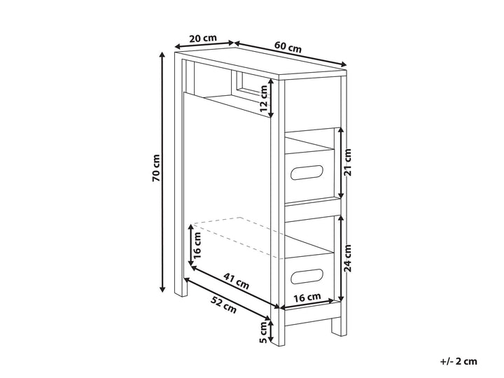 Bathroom Cabinet 20 cm White Cachi