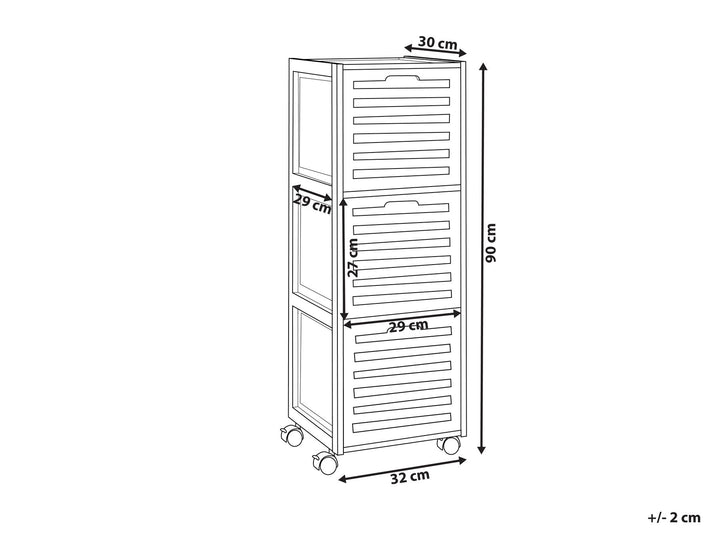 Bathroom Cabinet Bamboo Wood 32 cm Light Brown Shawnee