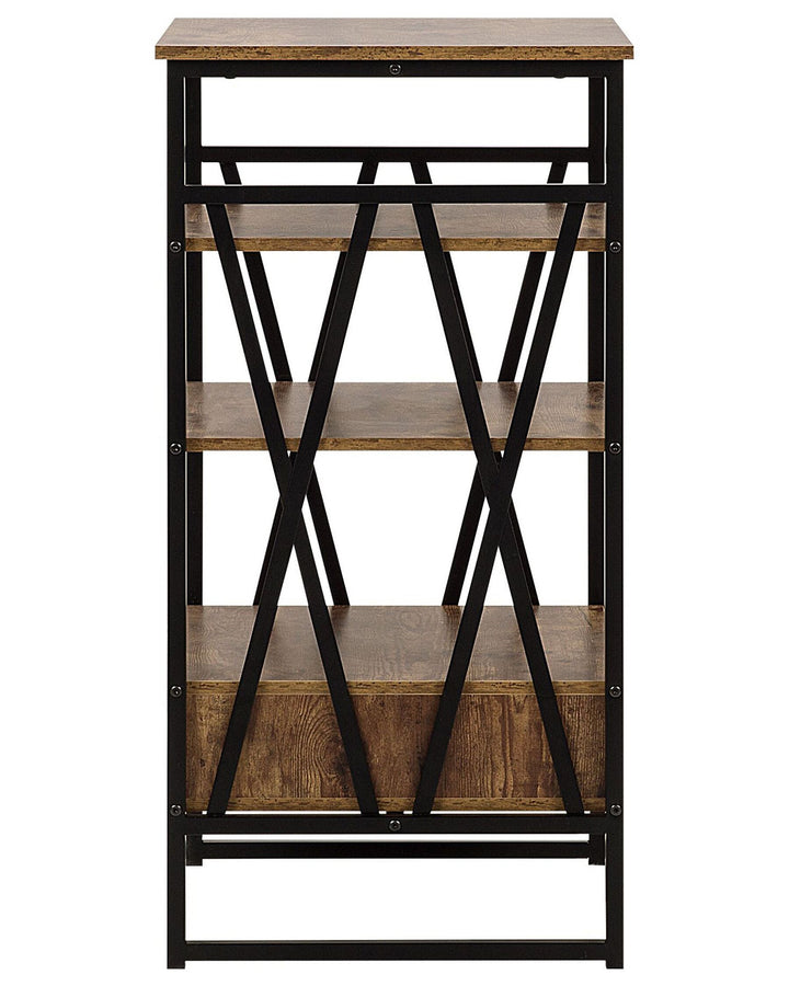 3 Tier Shelving Unit 101 cm Dark Brown Lucia