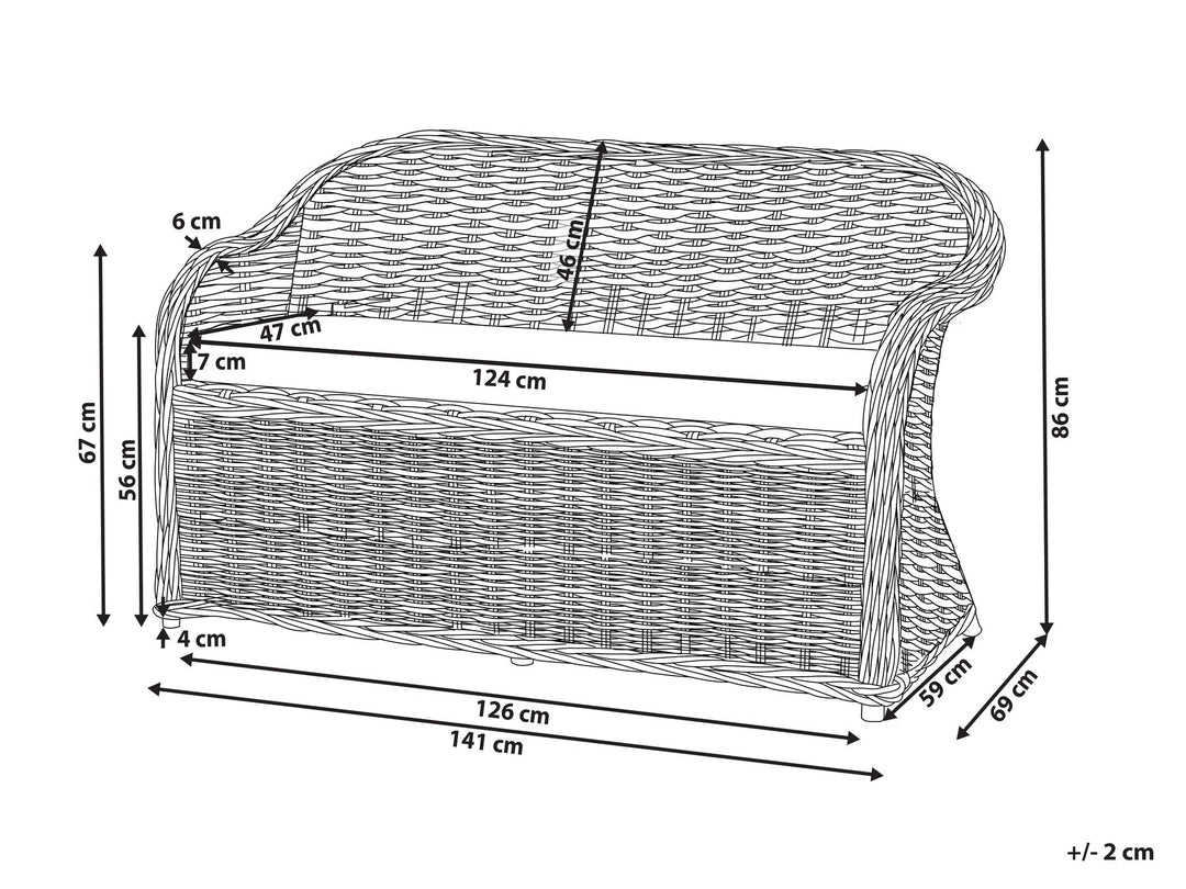 Susua Garden Sofa 2 Seater Rattan Natural