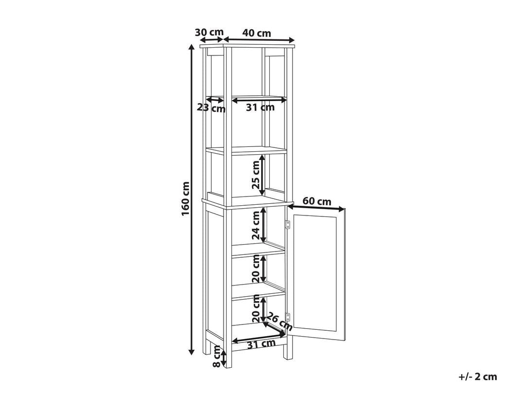 Bathroom Cabinet 40 cm White Alamos