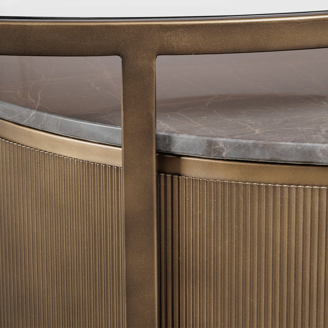 Libra Belvedere Royal Gold Set of 2 Nesting Coffee Tables