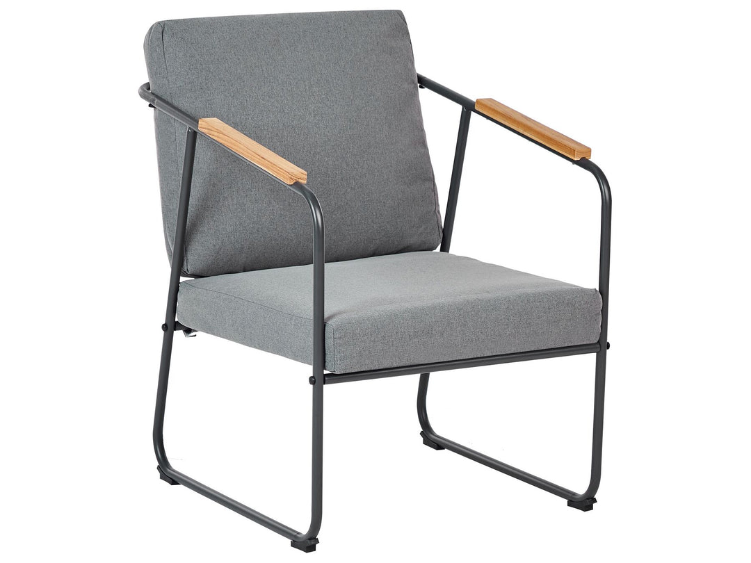 Vezzana Garden Lounge Set with Table 4 Seater Metal Grey