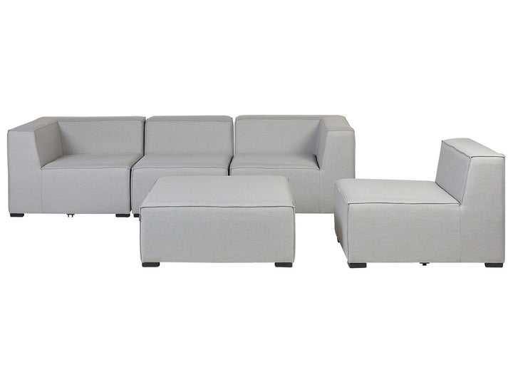 Arezzo Garden Sofa with Ottoman 4 Seater Modular Light Grey