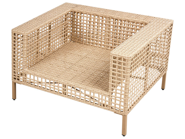 Calasetta Garden Lounge Set with Table 4 Seater Left Hand PE Rattan Beige
