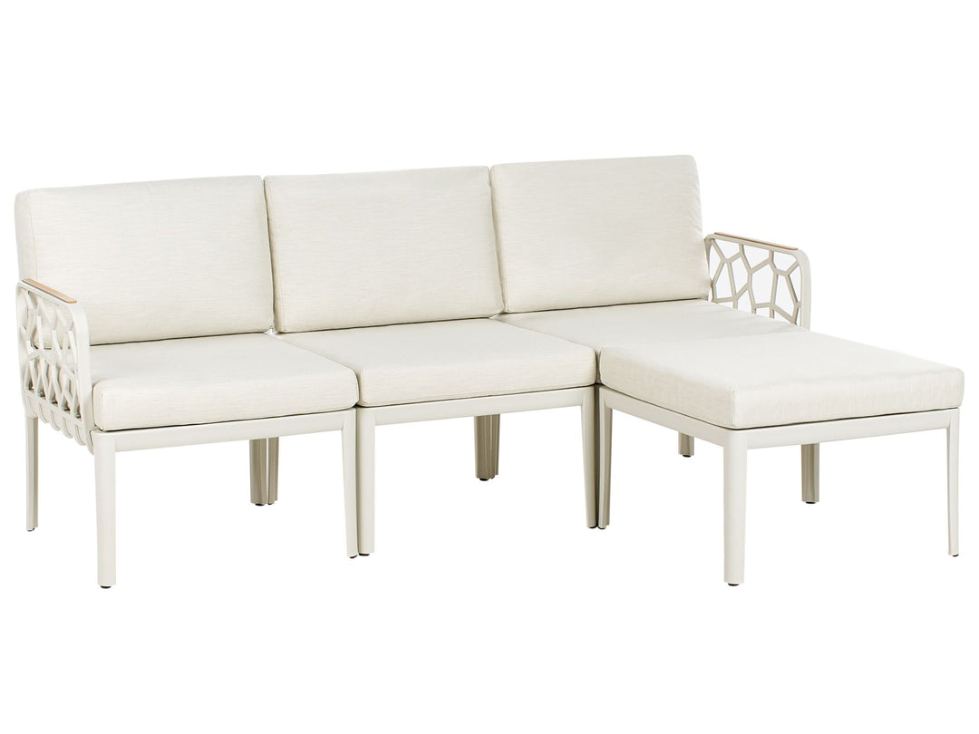 Eriche Garden Sofa Set 4 Seater Light Beige