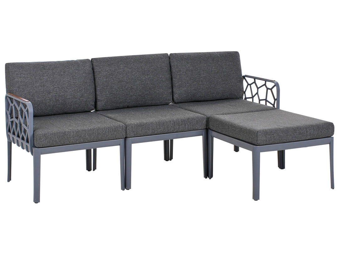 Eriche Garden Sofa Set 4 Seater Dark Grey
