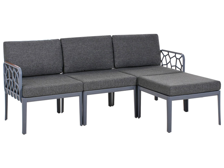 Eriche Garden Sofa Set 4 Seater Dark Grey