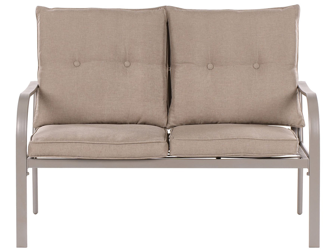 Mestrino Garden Lounge Set with Table 4 Seater Metal Beige