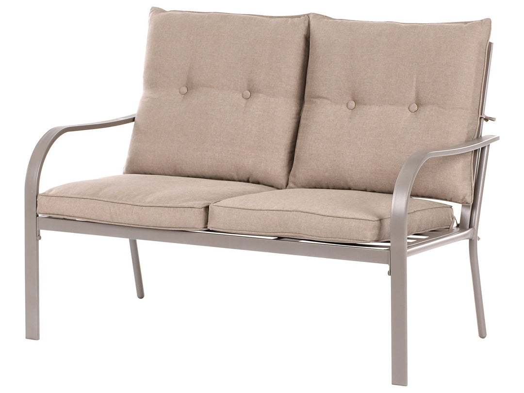Mestrino Garden Lounge Set with Table 4 Seater Metal Beige