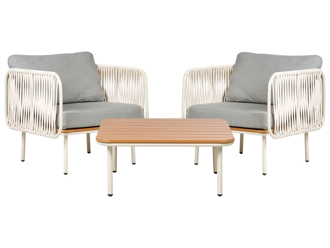 Crafted with sturdy metal, this set ensures long-lasting use and weather resistance.