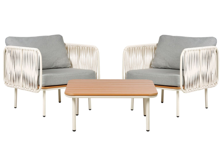 Crafted with sturdy metal, this set ensures long-lasting use and weather resistance.