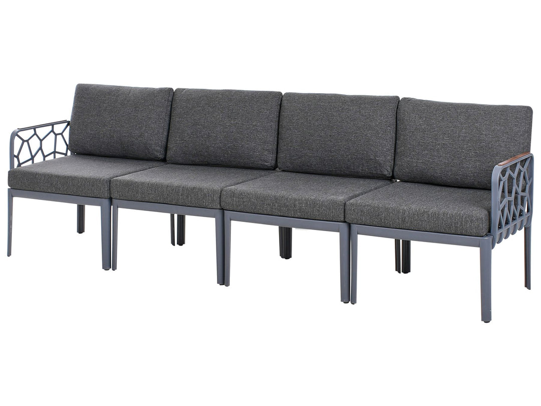 Eriche Garden Sofa Set 4 Seater Dark Grey