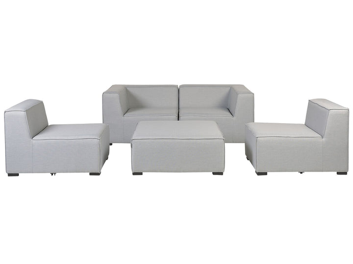 Arezzo Garden Sofa with Ottoman 4 Seater Modular Light Grey