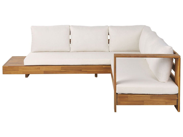 Marettimo Garden Corner Sofa 5 Seater Left Hand Certified Acacia Wood Brown
