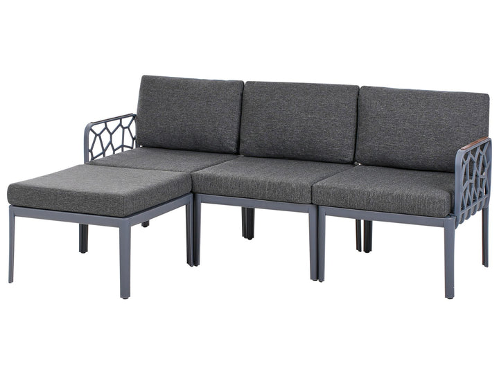 Eriche Garden Sofa Set 4 Seater Dark Grey