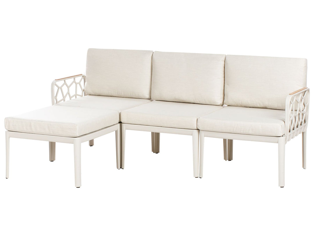 Eriche Garden Sofa Set 4 Seater Light Beige