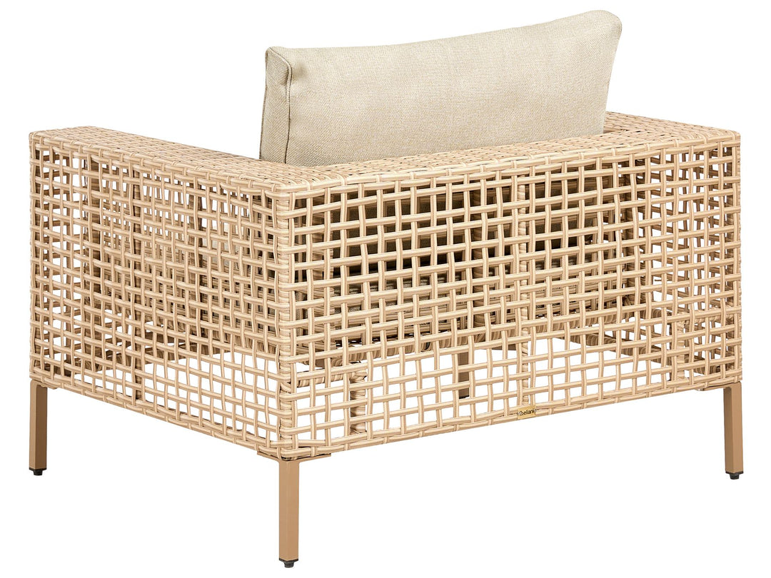 Calasetta Garden Lounge Set with Table 4 Seater Right Hand PE Rattan Beige