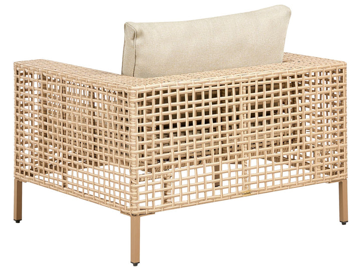 Calasetta Garden Lounge Set with Table 4 Seater Right Hand PE Rattan Beige