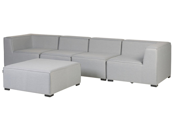 Arezzo Garden Sofa with Ottoman 4 Seater Modular Light Grey