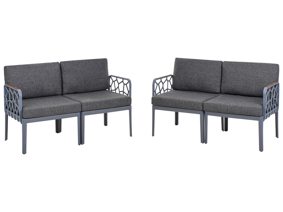 Eriche Garden Sofa Set 4 Seater Dark Grey